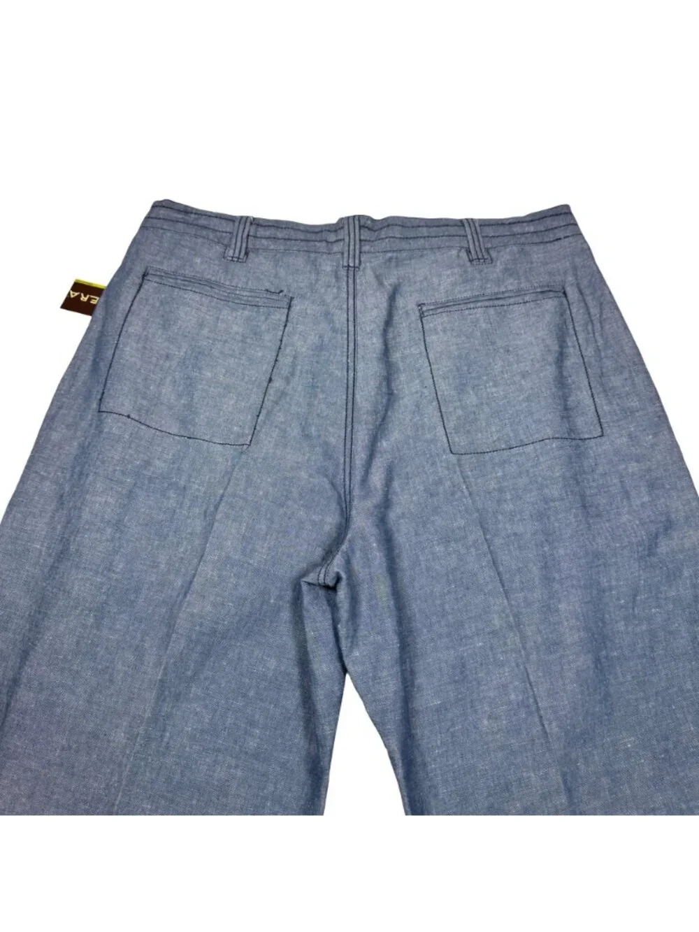 New Cubavera Linen Blend Relaxed Drawstring Pants M 32-34 Chambray Breezy